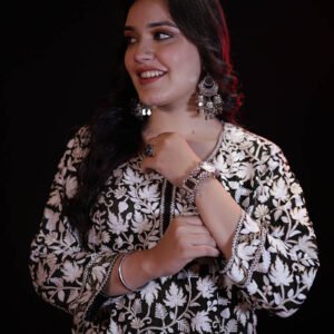 Kashmiri Georgette Kurti
